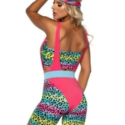 Leg Avenue Cardio Cutie 80s Aerobic Bodysuit Costume Costumes