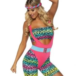 Leg Avenue Cardio Cutie 80s Aerobic Bodysuit Costume Costumes