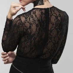 Black Metallic Mesh Collar Jewellery By Bijoux Indiscrets Lingerie