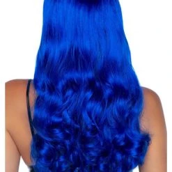 Leg Avenue Vivid Blue Long Wavy Costume Wig With Bangs Costumes