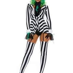 Forplay Womens Sexy Got The Juice Beetlejuice 6 Piece Costume With Wig Costumes