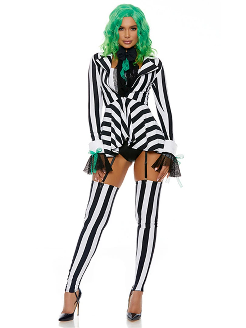 Forplay Womens Sexy Got The Juice Beetlejuice 6 Piece Costume With Wig Costumes 1 Forplay Womens Sexy Got The Juice Beetlejuice 6 Piece Costume With Wig Costumes
