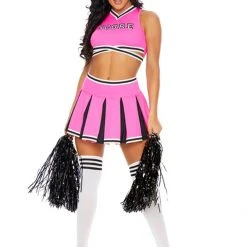 Forplay Score! 4 Piece Sexy Pink Cheerleading Costume