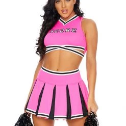 Forplay Score! 4 Piece Sexy Pink Cheerleading Costume