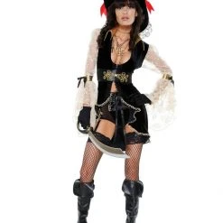 Forplay Sexy Black Caribbean Couture Womens Pirate Costume