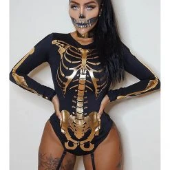Forplay Skin And Bones Sexy Skeleton Bodysuit Halloween Costume Costumes