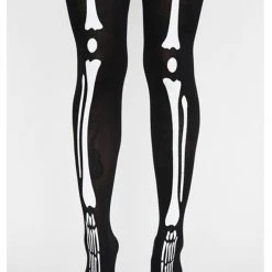 Leg Avenue Womens Costumes Womens Halloween Skeleton Print Bone Tights