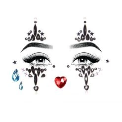 Leg Avenue Harlequin Clown Adhesive Face Jewels Stickers Costumes