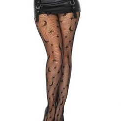 Leg Avenue Star And Moon Celestial Fishnet Tights Womens Costumes