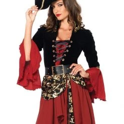 Leg Avenue Cruel Seas Captain Sultry Womens Pirate 2 Piece Costume