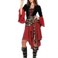 Leg Avenue Cruel Seas Captain Sultry Womens Pirate 2 Piece Costume