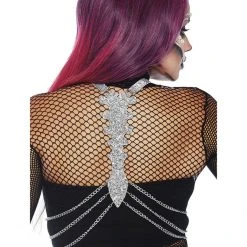 Leg Avenue Costumes Glitter Skeleton Bone Body Harness With Chains
