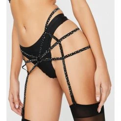 Leg Avenue Lingerie Accessories Desire To Shine Rhinestone Garter Belt