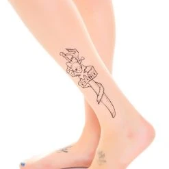 Leg Avenue Sexy Sheer Nude Tattoo Print Tights Hosiery