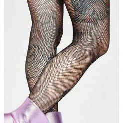 Leg Avenue Hosiery Rainbow Rhinestone Fishnet Tights Black