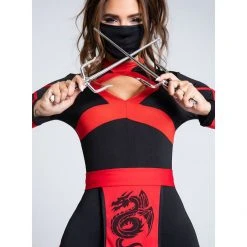 Leg Avenue Red & Black Deadly Sexy Dragon Ninja Costume