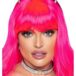 Leg Avenue Bling Kitty Rhinestone Cat Ear & Choker Costume Accessory Set