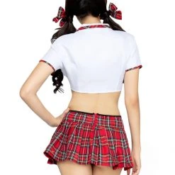 Leg Avenue Costumes Miss Prep Red Plaid School Girl Uniform Costume