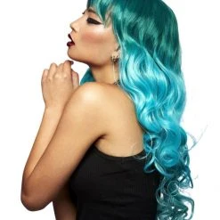 SMIFFYS Long Wavy Ombre Turquoise Mermaid Wig By Manic Panic