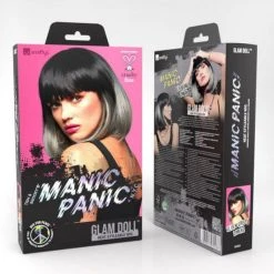 SMIFFYS Manic Panic Glam Doll Grey & Black Ombre Wig Wigs