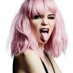 SMIFFYS Manic Panic Cotton Candy Pink Wig With Dark Root Wigs