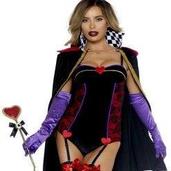 Forplay Queen Of Heartbreaker Sexy Evil Villain Bodysuit Costume