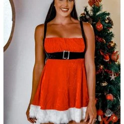 Shop Fortune Costumes Lingerie Naughty But Nice-ish Womens Sexy Santa Costume Dress