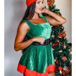 Shop Fortune Costumes Lingerie Santas Little Helper Womens Sexy Elf Costume Dress