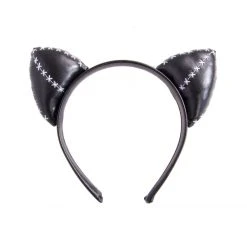 Leg Avenue Faux Leather Stitch Cat Ears Costume Accessory