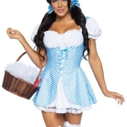 Leg Avenue Dorothy Blue Gingham Farm Girl Costume Dress Costumes
