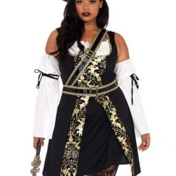 Leg Avenue Sexy Plus Size Pirate Costume Black Sea Buccaneer Costumes