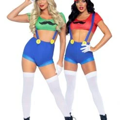 Leg Avenue Costumes Sexy Mario Brothers Gamer Sidekick Luigi Costume