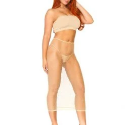 Leg Avenue Hotline Bling Nude Crystalised Fishnet Convertible Tube Dress Christmas 14 Leg Avenue Hotline Bling Nude Crystalised Fishnet Convertible Tube Dress Christmas