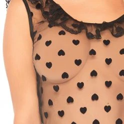 Leg Avenue Lingerie Baby Wants My Heart Ultra Sheer Ruffled Heart Teddy Bodysuit 15 Leg Avenue Lingerie Baby Wants My Heart Ultra Sheer Ruffled Heart Teddy Bodysuit